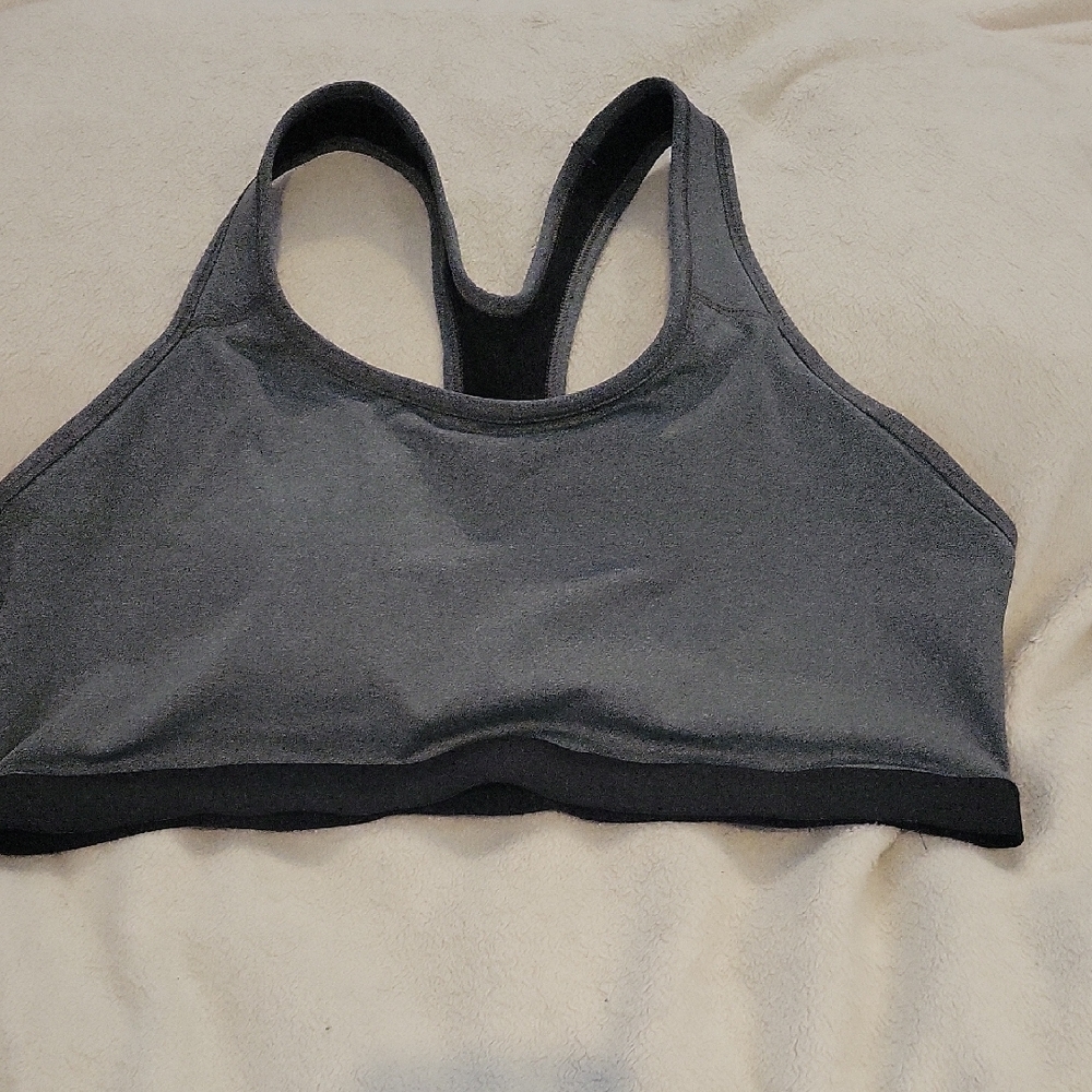 Avia Charcoal and Black Sports Bra